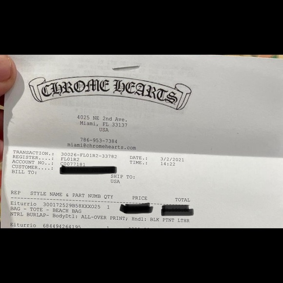 Chrome Hearts beach tote. 100% authentic. - Picture 3 of 3